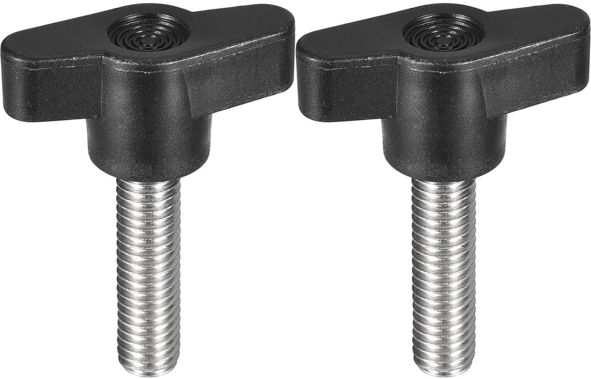 2 stuks spanschroefknop, M8 x 30 mm van roestvrij staal 304 in T-vorm voor snelle vervanging handspanknop schroeven met T-greep