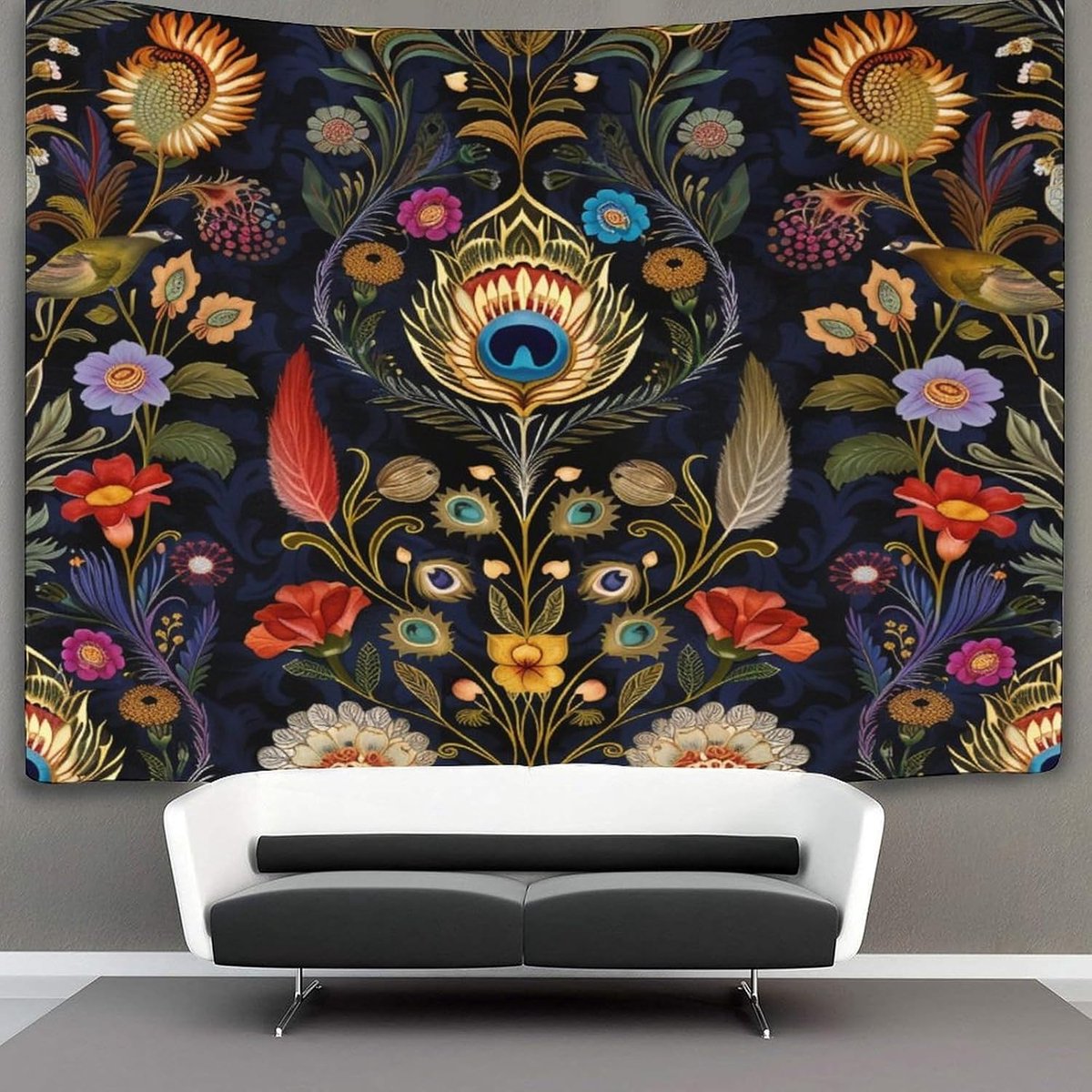 3D Pauwenveer Gedrukt Muurdeken Woondecoratie Beddengoed Poster Wall Art Tapestry Wandtapijt Wandtapijt Wandkleed Muur Opknoping Zacht Polyester voor Woonkamer Slaapkamer Dorm Deco 150 cm x