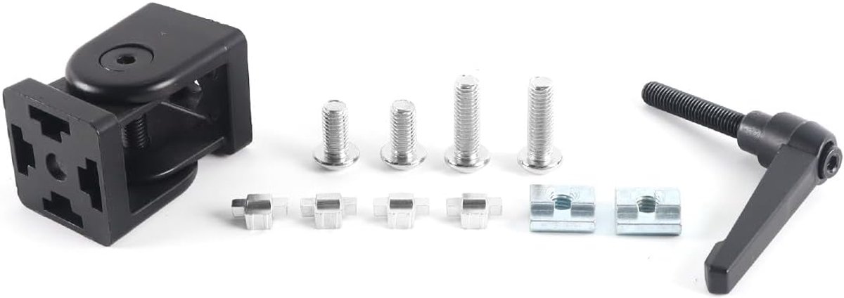1 Set Hoek Connector Zwart Verstelbare Joint voor 4040 Aluminium Profiel 8 mm Slot, voor 3D Printer Aluminium Extrusie Profiel Volgens