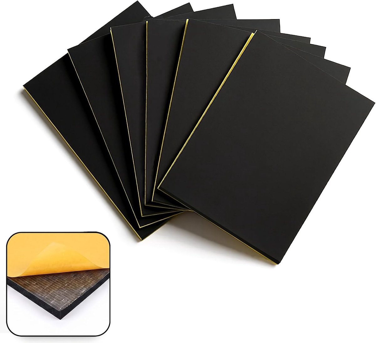 6 stuks zelfklevende schuimplaten, spons rubberen schuimtape - 3 mm dik, meubelpads antislip, vloerbeschermers, gesloten celschuim, neopreen rubberen platen pads isolatie anti vibratie - 300 mm x 210
