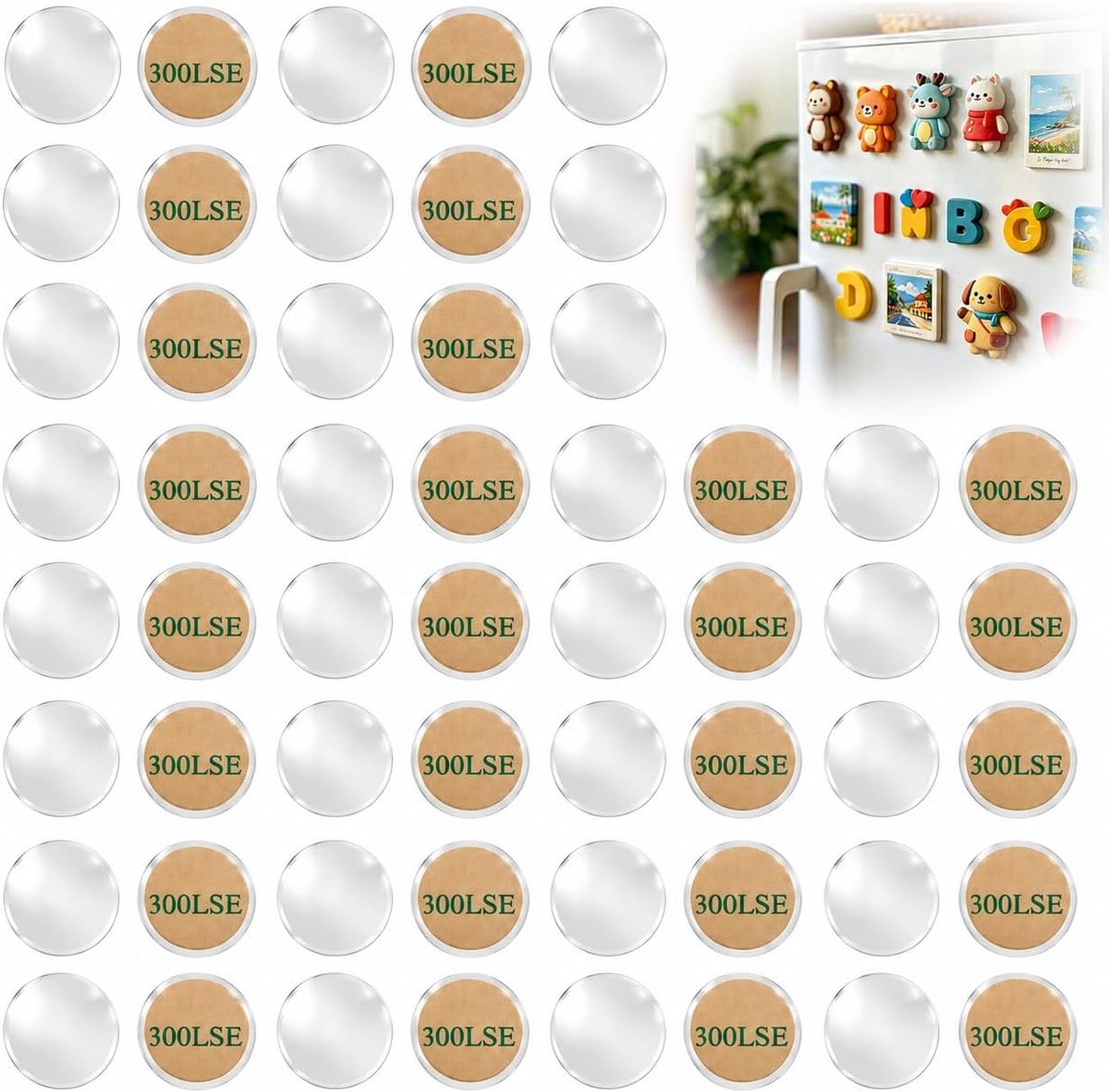 100 stuks 20 mm metalen plaatjes, zelfklevend, voor figuren, ronde metalen platen met sterke hechting, dunne magneetplaten, 0,4 mm voor doe-het-zelf, organisatie, wandmontage, kantoor en