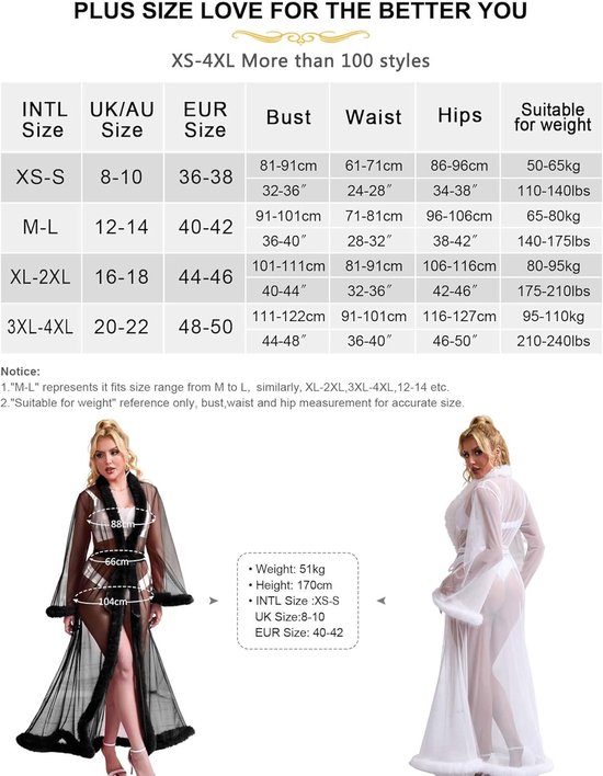 ohyeahlady Kimono voor dames, transparant, kant, ochtendjas, verenrobe, nachtkleding, sexy, chiffon, lingerie, lange maxi-jurk, zwangerschapsjurk met riem — afbeelding 4