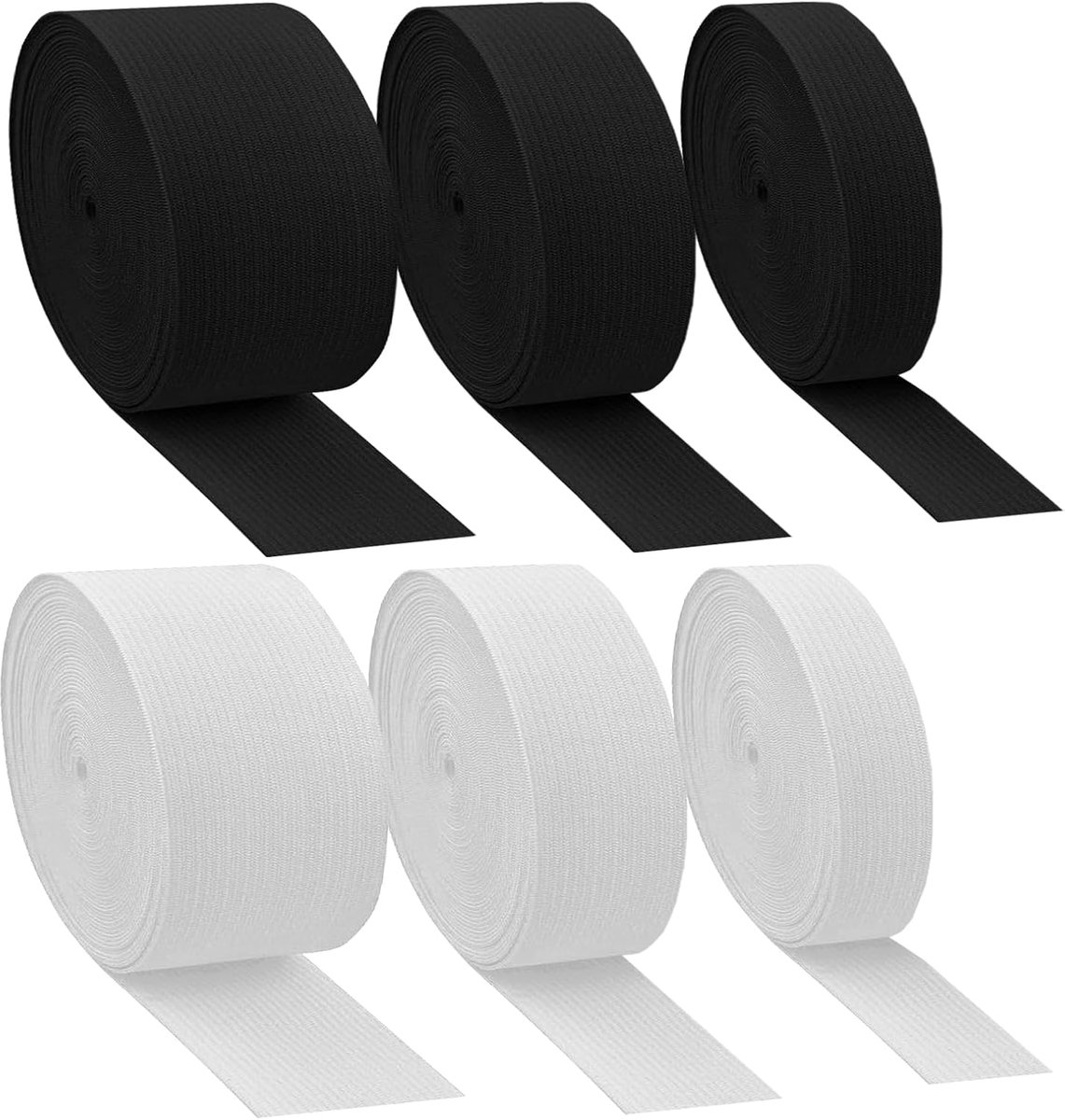 Elastische Band, 6 stuks naaiband, 20mm 30mm 40mm breed, Voor Broekelastiek, DIY handwerk, stoffen naaien