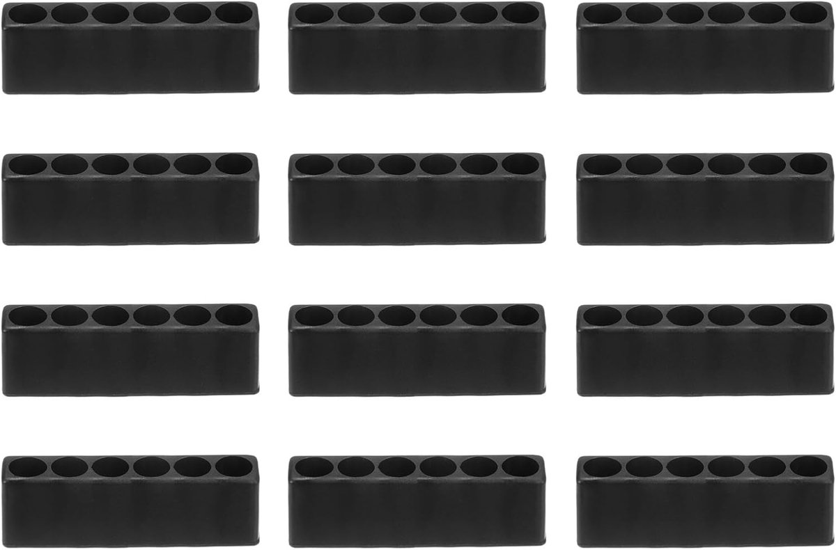 12 stuks kunststof zeskantige schroevendraaier-bithouders organizer 6 gaten 1/4 inch kunststof boor-opbergdoos voor alle 1/4 inch zeskantige metalen bits gebruik