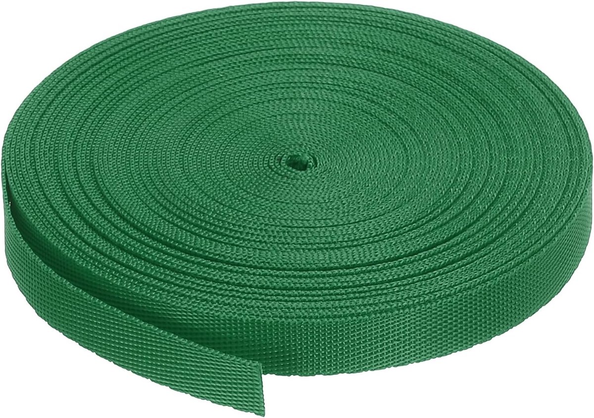 Platte nylon riem 3/8 inch 10 Yard groene polypropyleen riem voor rugzak, bagagedrager, outdoor klimmen, doe-het-zelf handwerk