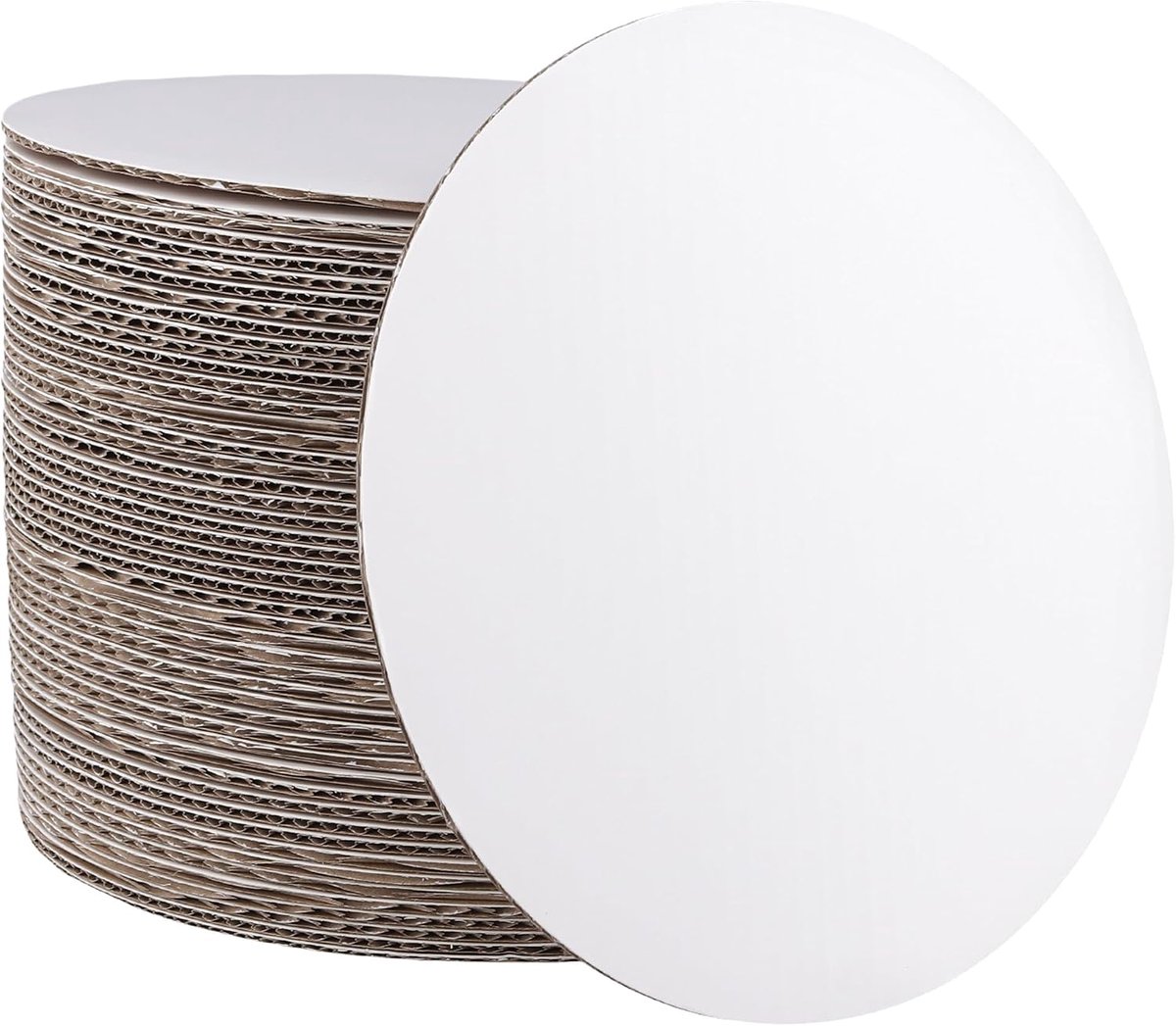 50 stuks taartplanken, 20 cm, rond, 2 mm dik, ronde taartplaat, karton, taartplaat, witte taartbodem, karton voor feestjes, bruiloften, verjaardagen
