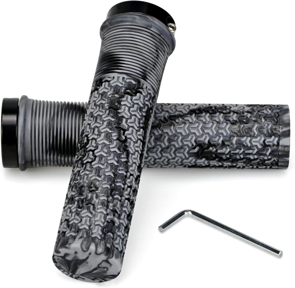 Stuurgrepen, 22,2 mm, anti-slip lock-on, BMX MTB comfort demping, 1 paar