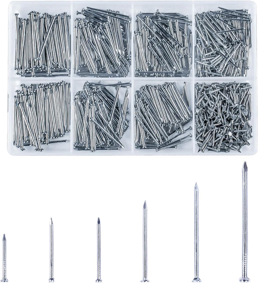 750 stuks metselwerk nagels voor bakstenen muur nagels voor opknoping foto's | Afbeeldingsnagels voor muren, diverse nagels, betonnagels, houtnagels voor houtbewerking, gipsplaten, omheiningsnagels