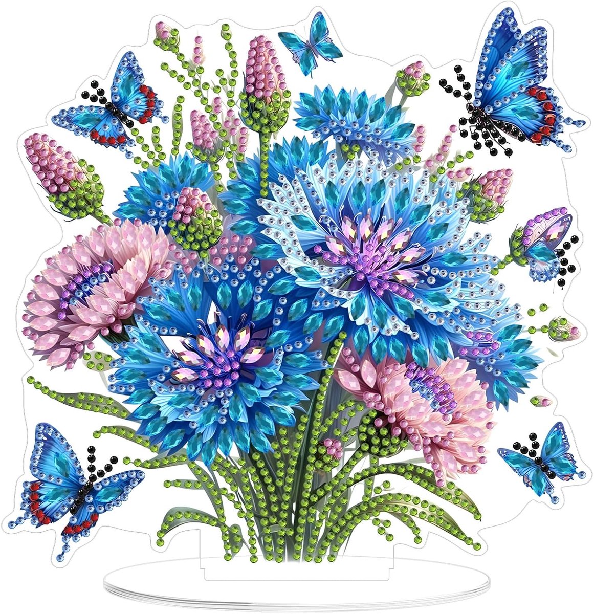 Bloem, landschap, diamantschilderij, tafelversiering, doe-het-zelf diamantschilderset, volwassenen en kinderen, vlinder, diamantschilderij, tafeldecoratie, decoratie voor desktop, decoratie