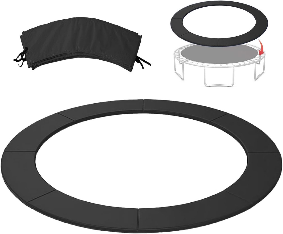 Randafdekking voor trampoline, diameter 306 cm/366 cm, 100% uv-bestendig, veerafdekking, randbescherming voor trampoline, omranding, scheurvaste trampoline-accessoires
