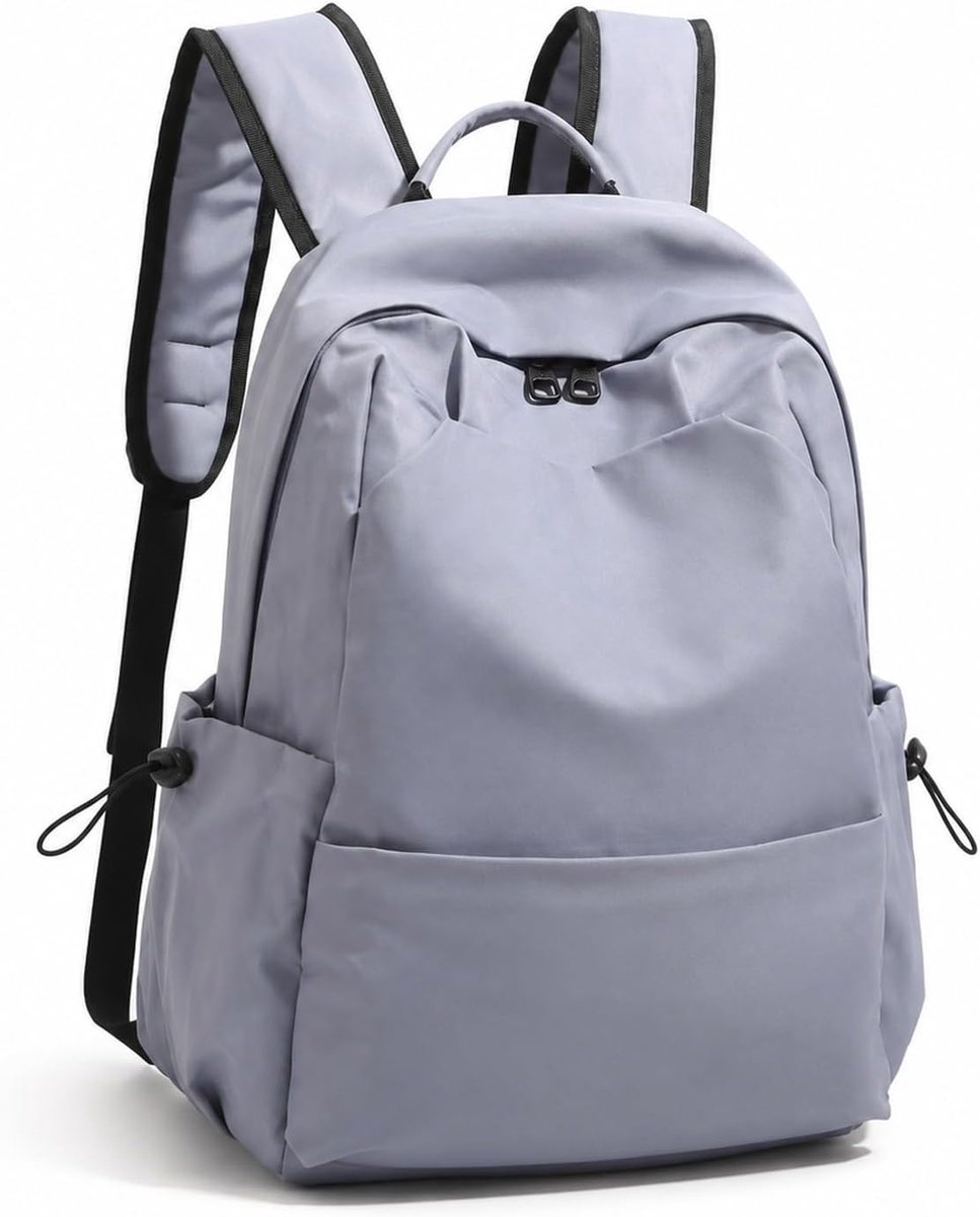 Schooltas voor Tieners met Grote Opbergruimte, Lichte Damesrugzak van Stevig Nylon, Rugzak voor Tienermeisjes, School, Woon-werkverkeer, Reizen en Dagelijks Gebruik (Blauw)