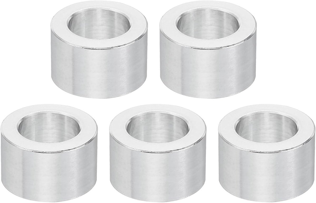 M12 Aluminium Spacers, 5 Stks Metalen Spacer Aluminium 12.5mm ID x 20mm OD x 12mm L Aluminium Spacer Schroef Standoff Ronde voor 1/2 "of M12 Schroefbouten