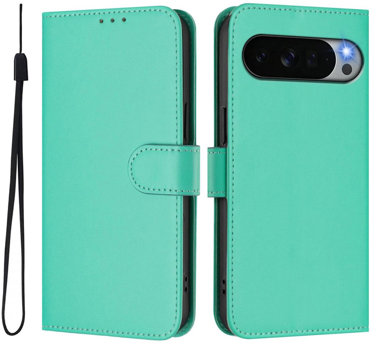 Mobigear Telefoonhoesje geschikt voor Google Pixel 11 Pro XL Hoesje | Mobigear Urban Wallet Bookcase Portemonnee | Pasjeshouder voor 3 Pasjes | Telefoonhoesje voor Pinpas / OV Kaart / Rijbewijs - Groen