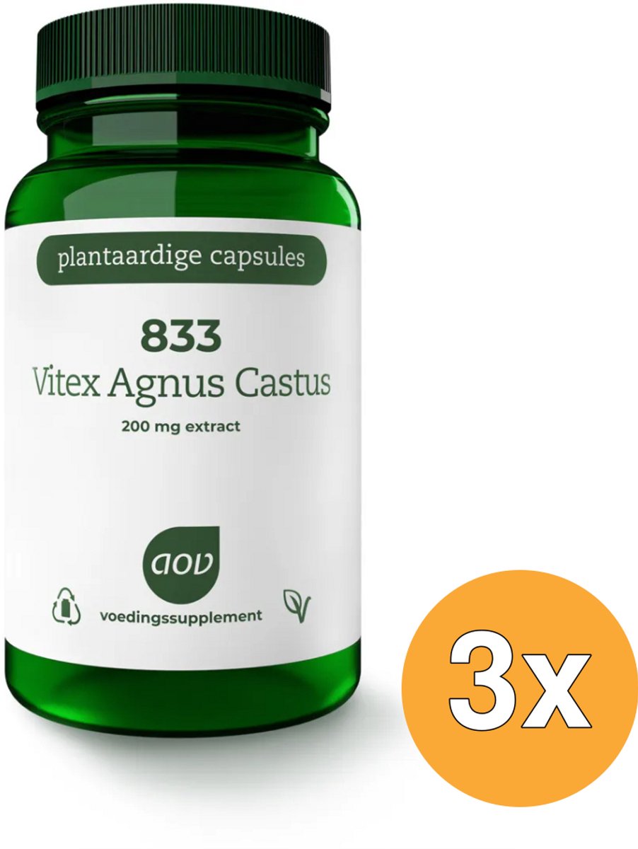 3x Aov 833 Vitex Agnus Castus (60 vega capsules)