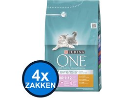 4x Purina One - Junior Kip - Kattenvoer Droogvoer - 1.5 kg