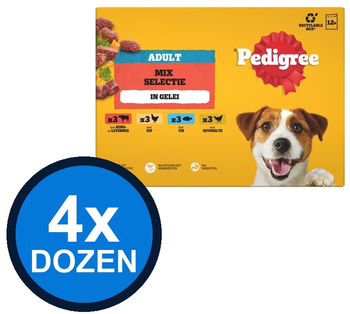 Pedigree Pedigree - Pouch Adult Gelei Fav Sel Multipack (12x100g) - Hondenvoer Natvoer - 1.2 kg
