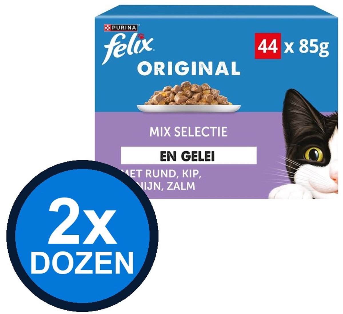 Felix Felix - Original In Gelei Mix Selectie Multipack - Kattenvoer Natvoer - 3.74 kg
