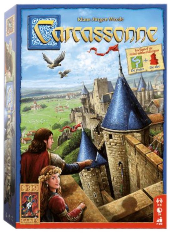 999 Games - Carcassonne - Basisspel - Bordspel - Strategiespel - Gezelschapsspel - Familiespel - NL - EN