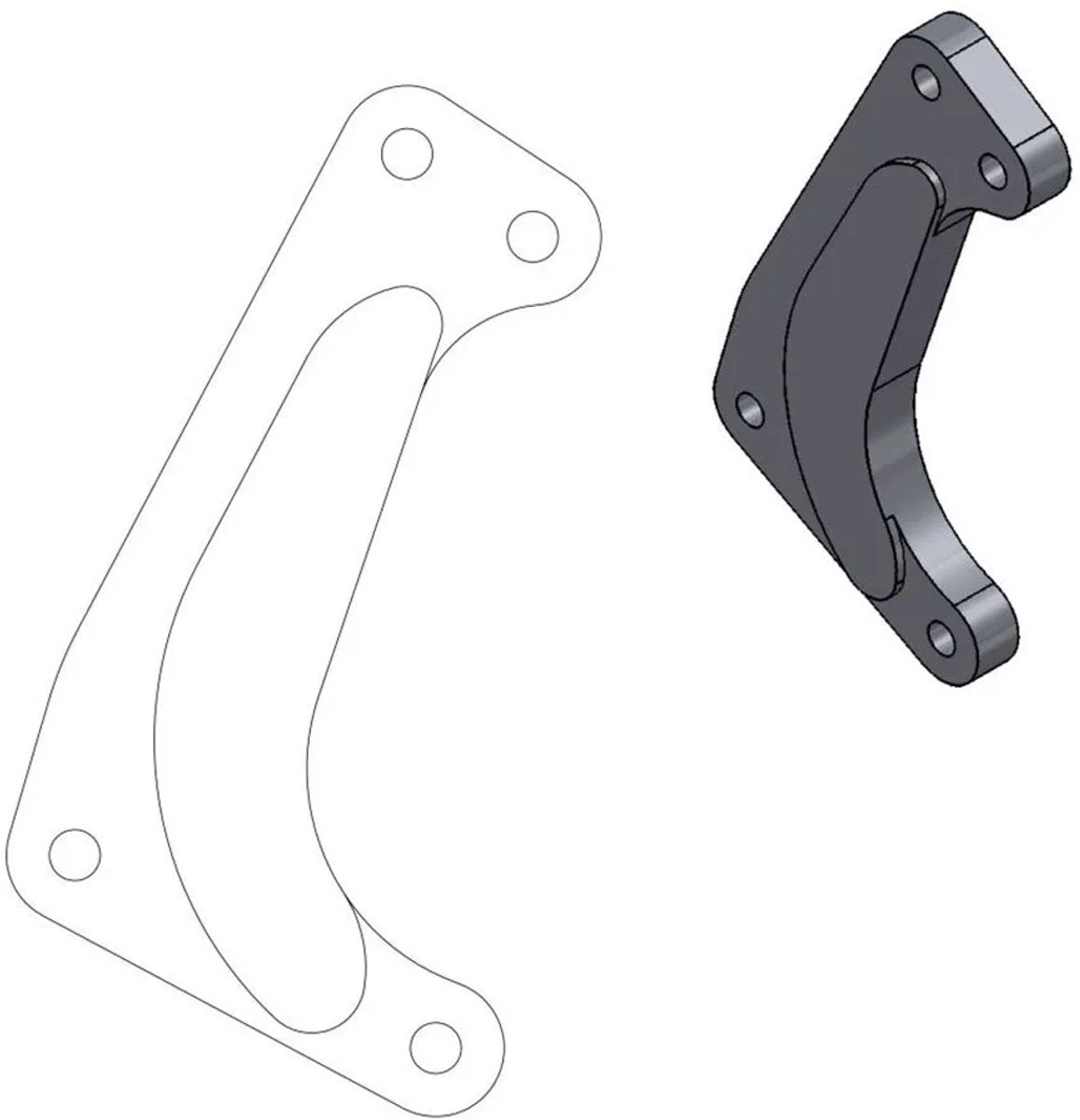 Moto-master Supermotard Racing 320 Mm Yamaha 211034 Relocatiebeugel Remklauw Grijs