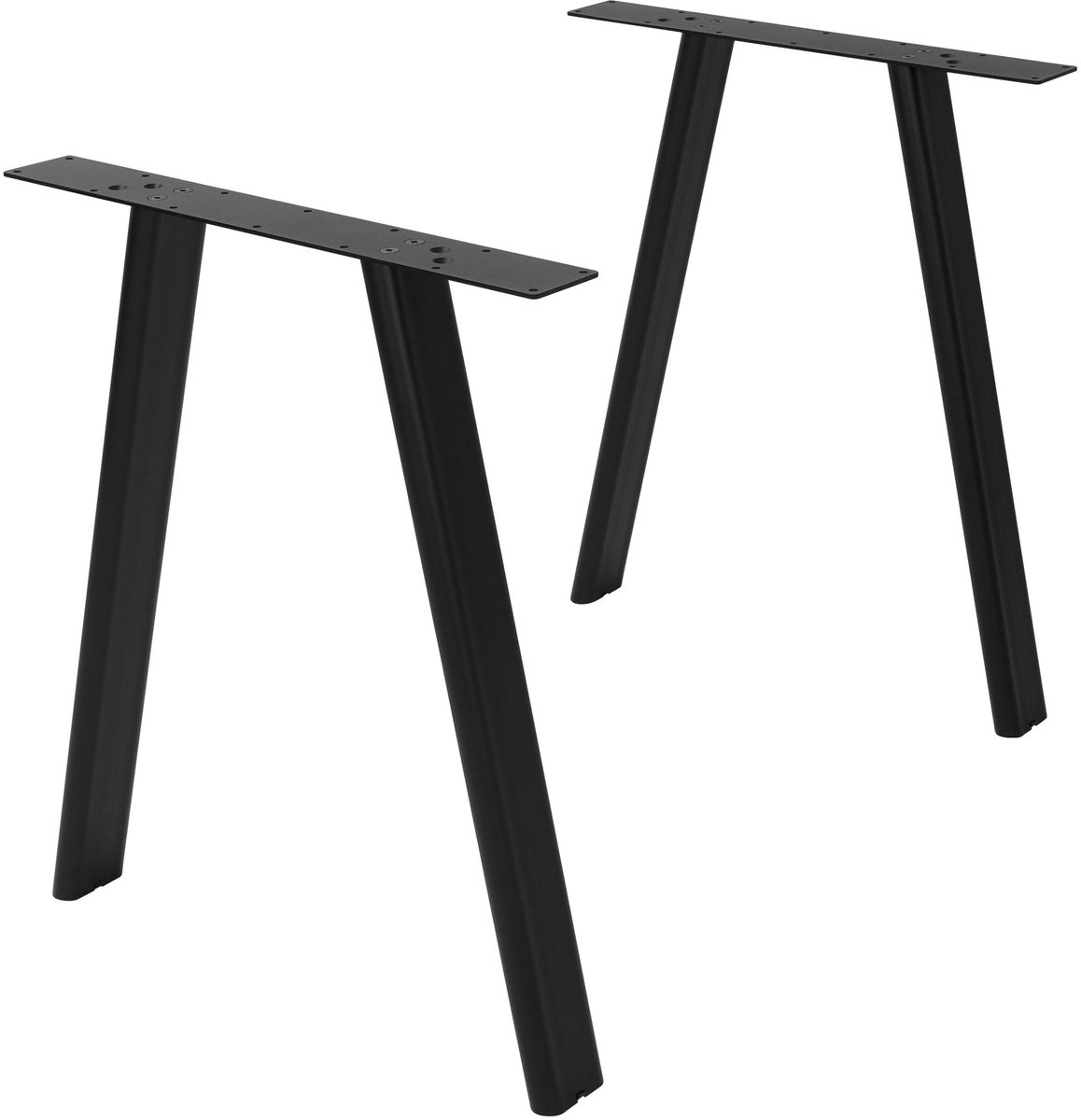ml-design Tafelpoten metaal zwart 2 delige set stalen meubelpoten a-vorm tafelonderstel serie, weerbestendig plat onderstel 60x72 cm voor eettafel en bureau robuuste metalen poten voor doe het zelf meubels moderne eettafelpoten voor tuintafel buiten