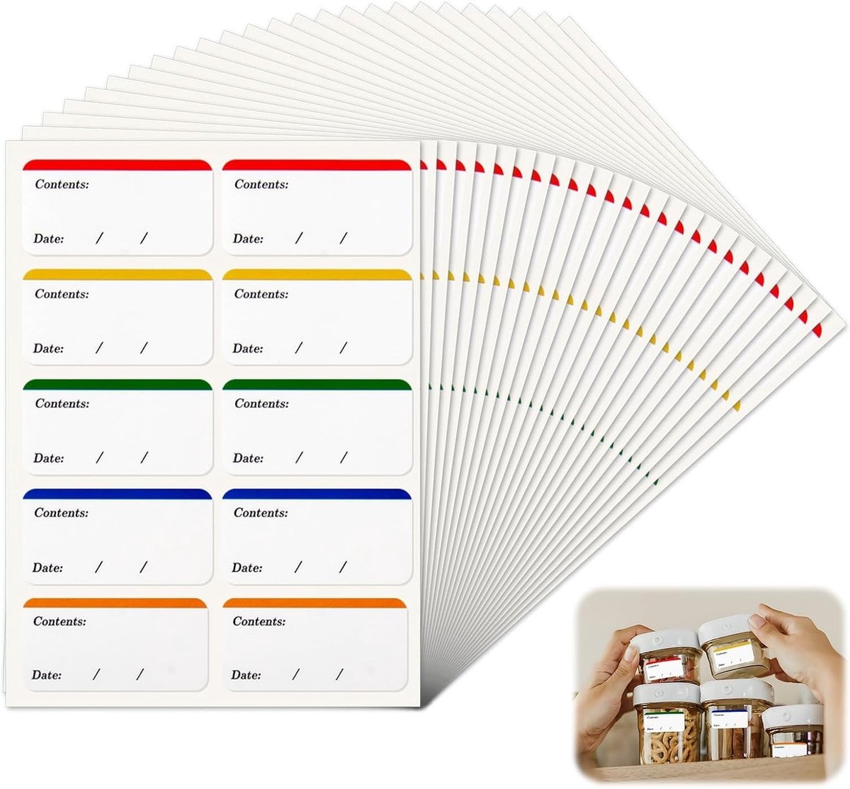 Herbruikbare 240 Freeze Labels, Makkelijk Verwijderbare Zelfklevende Etiketten voor Jars en Containers, Ideaal voor Organisatie en Opslag (60 x 30 mm)