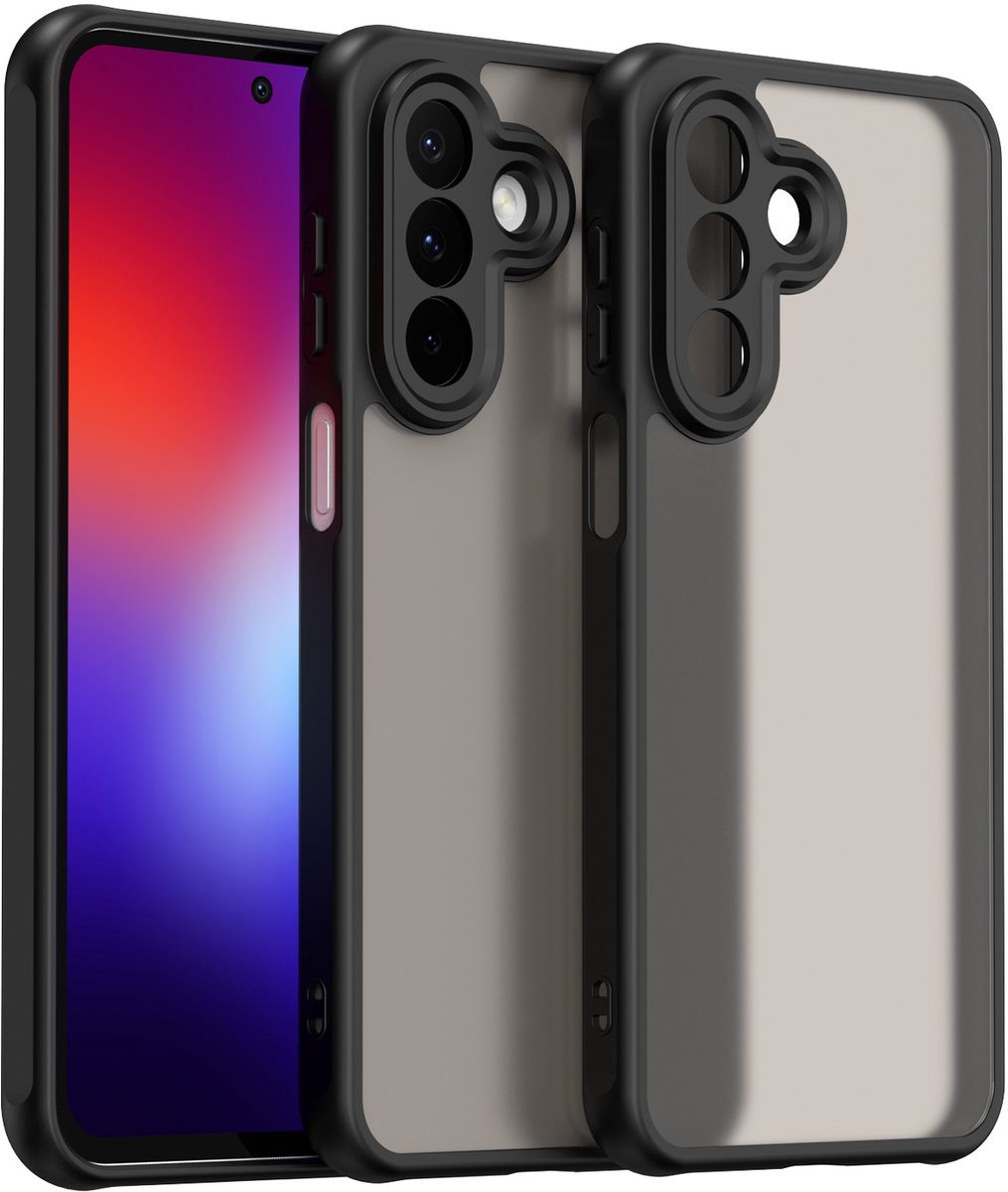 Coverup Hoesje - Geschikt voor Samsung Galaxy A27 Hoesje - Coverup Mat Transparante Back Cover met Camera Cover - Zwart