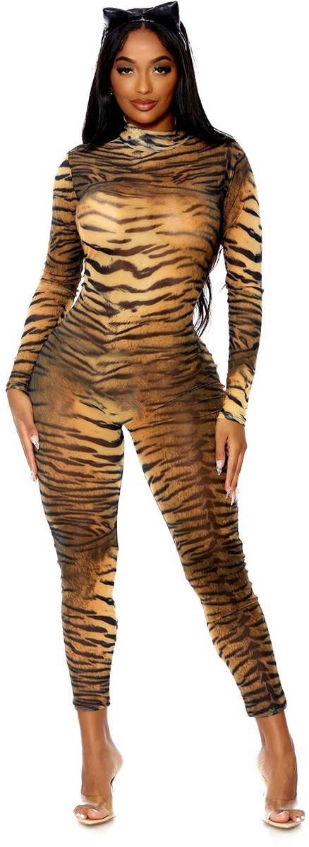 Sexy Tiger Catsuit Kostuum