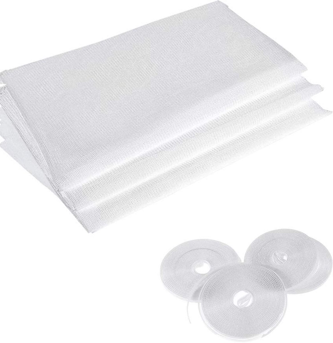 Solidchoice - Set van 3 Insectenhorren met Zelfklevende Tape 2m x 1.5m, Wit