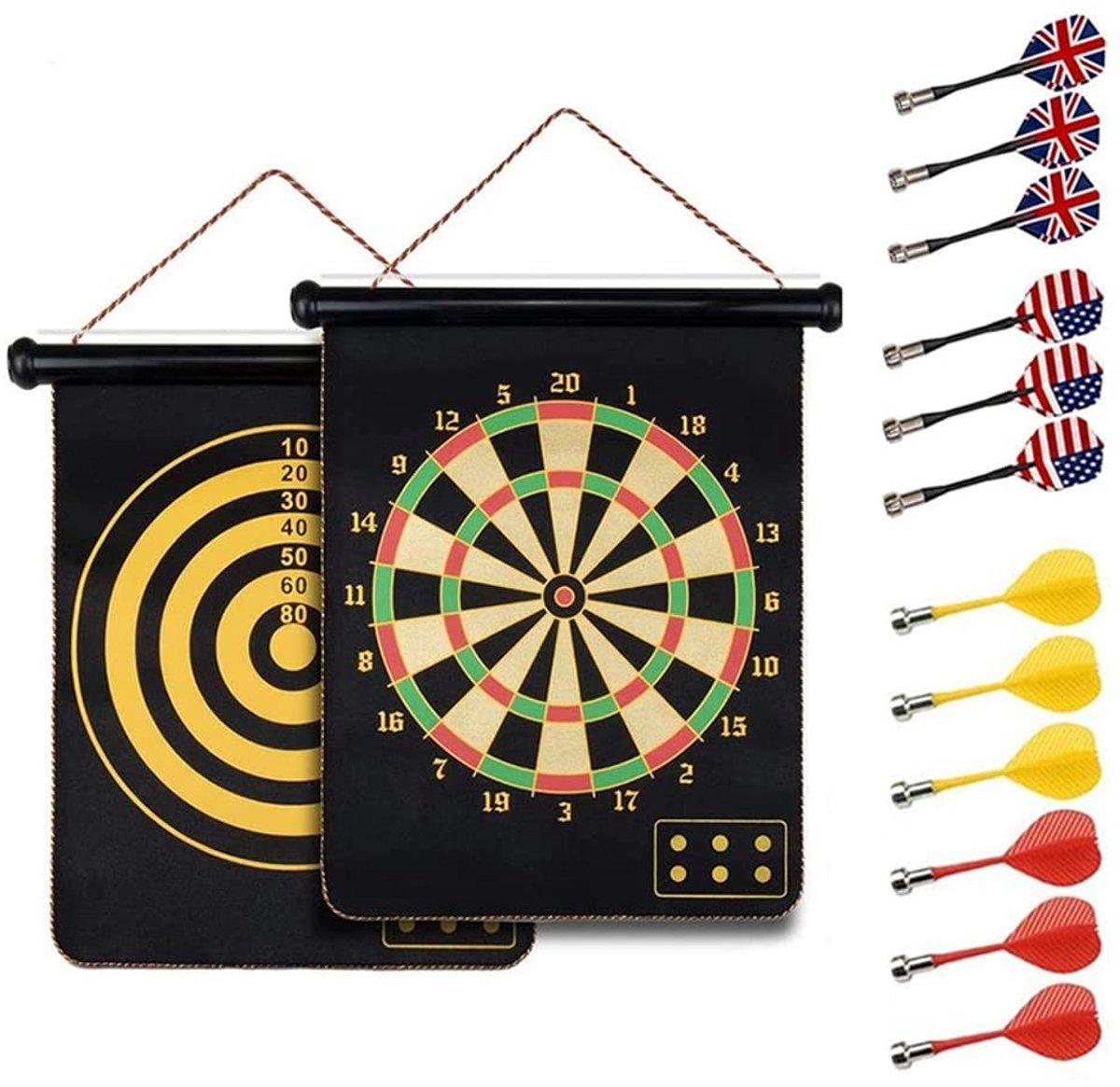 Solidchoice - Magnetisch Dartbord met 12 Darts voor Veilig Spel
