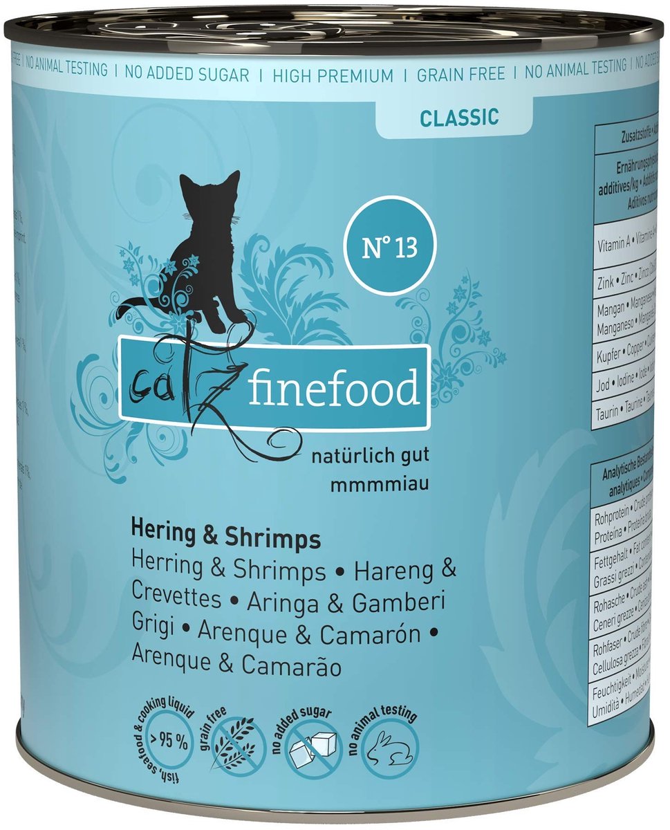 Solidchoice – Nat Kattenvoer met Haring en Krab, 6 x 800g Blikken