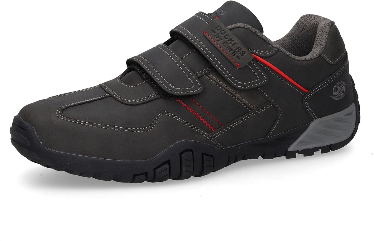 Dockers by Gerli Heren Sneakers Instappers Uitneembare Binnenzool Black Grey