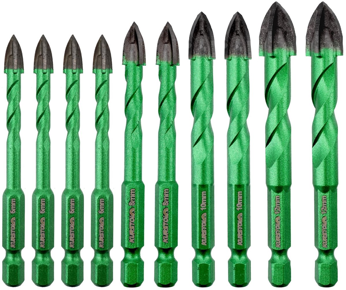 Solidchoice - Set van 10 Tegelboorbits voor Diverse Materialen