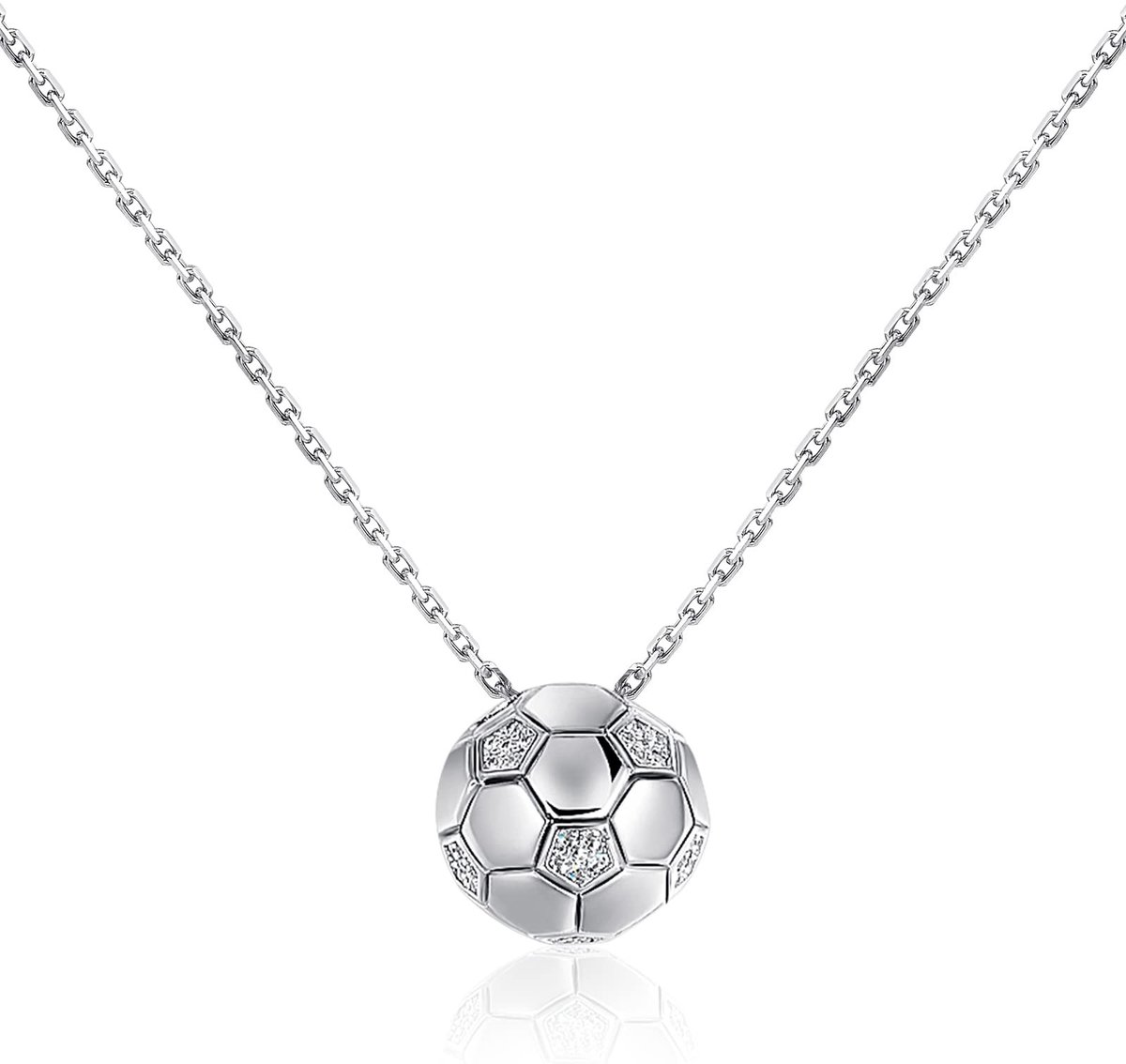 Solidchoice - Sportieve Ketting met Voetbalbedel voor Mannen en Vrouwen