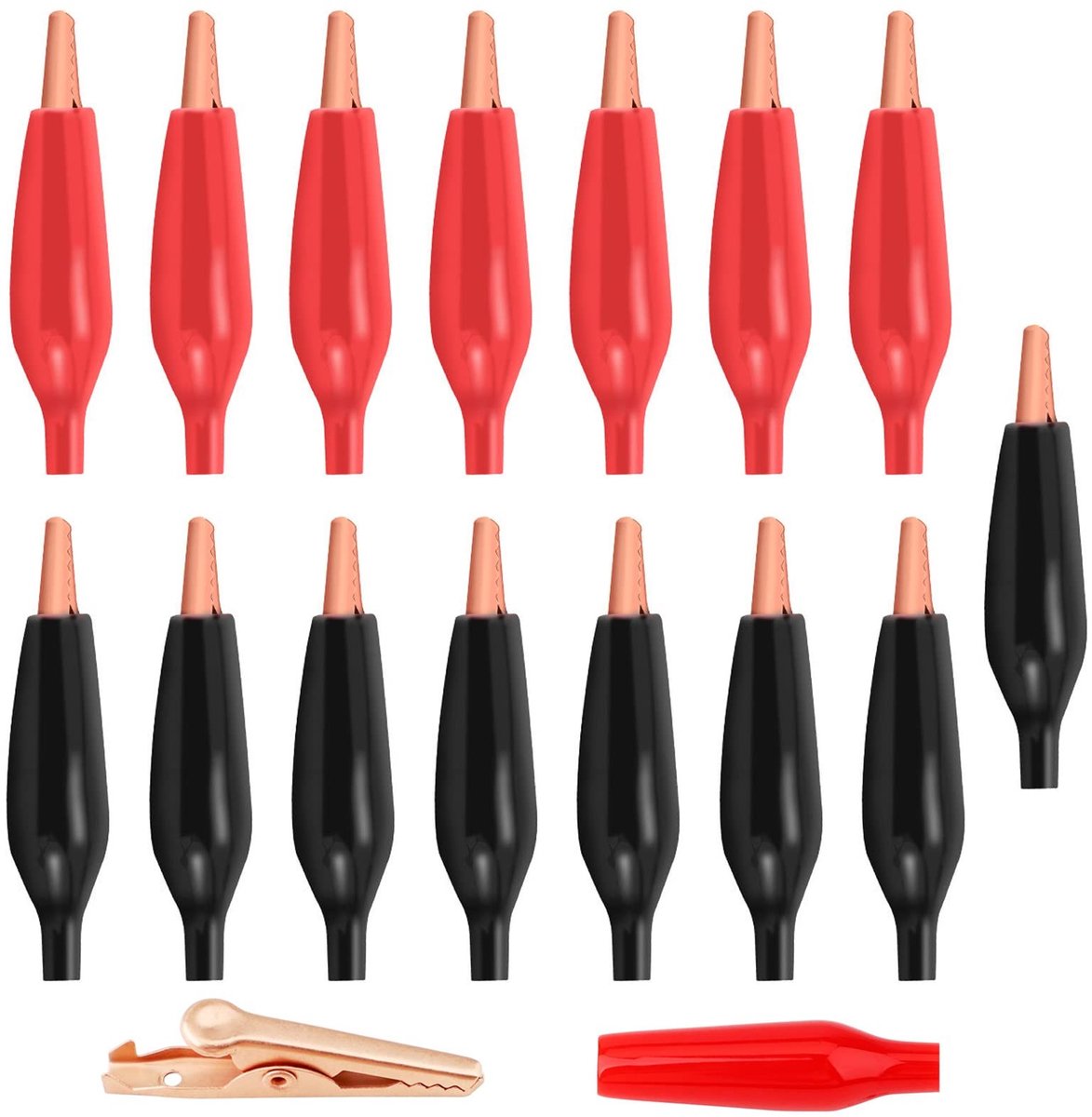Solidchoice - Pure Koperen Krokodilclips 45mm Set van 16