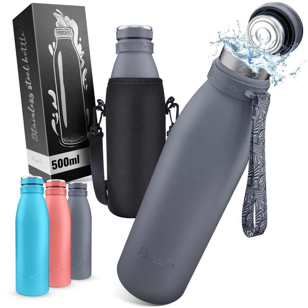 Solidchoice - RVS Drinkfles 500 ml BPA-vrij Geïsoleerd