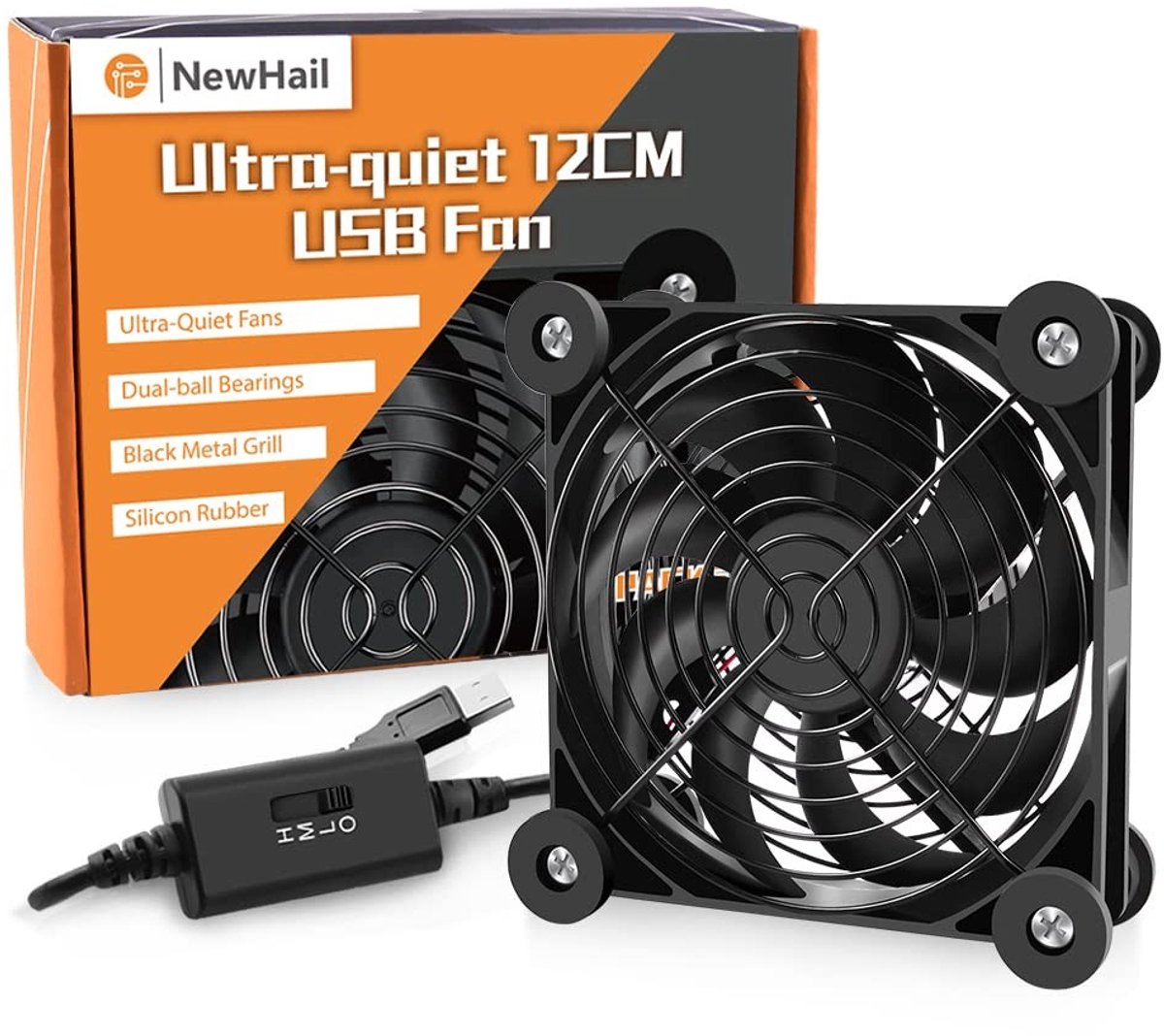 Solidchoice - 120mm USB Ventilator met 3 Snelheden