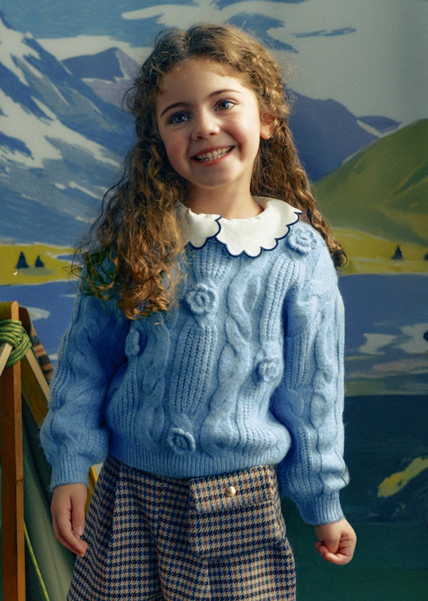 MAYORAL - Meisjes sweater - Maat 134 - Meisjes - 66 Sky Mix -