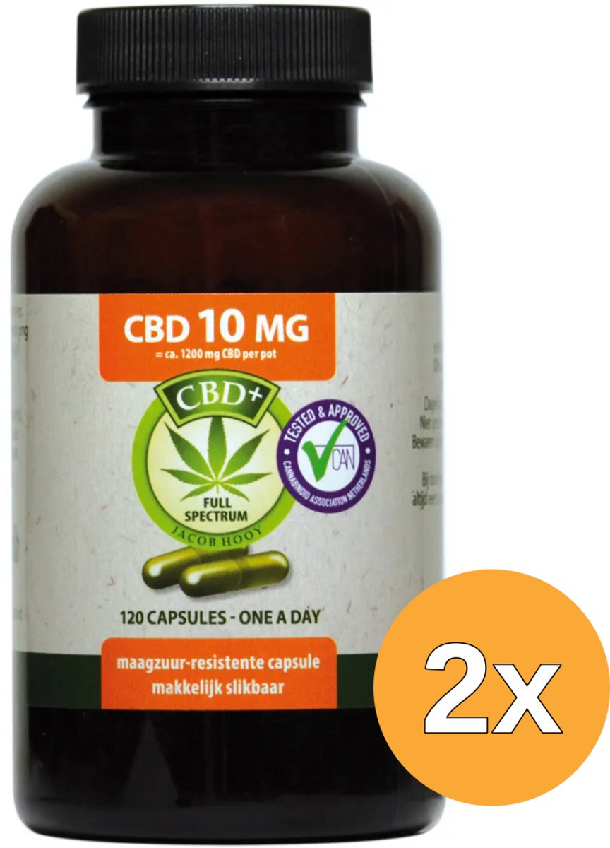 2x Jacob Hooy CBD 10Mg (120 stuks)