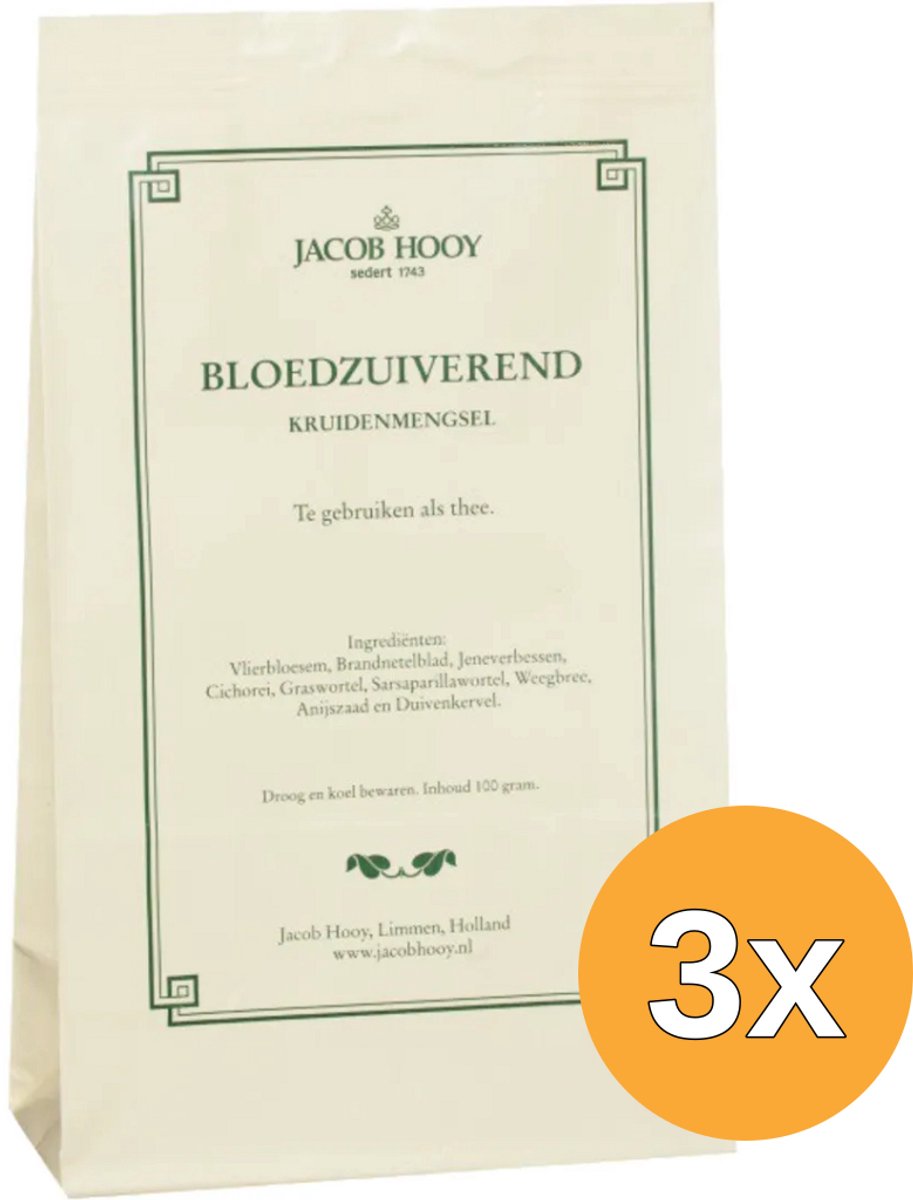 3x Jacob Hooy Bloedzuiverende Thee (100 gr)