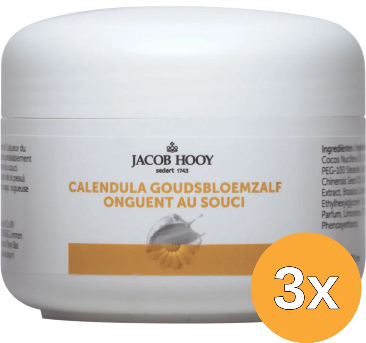 3x Jacob Hooy Calendula Goudsbloemzalf M. Treben (100 ml)