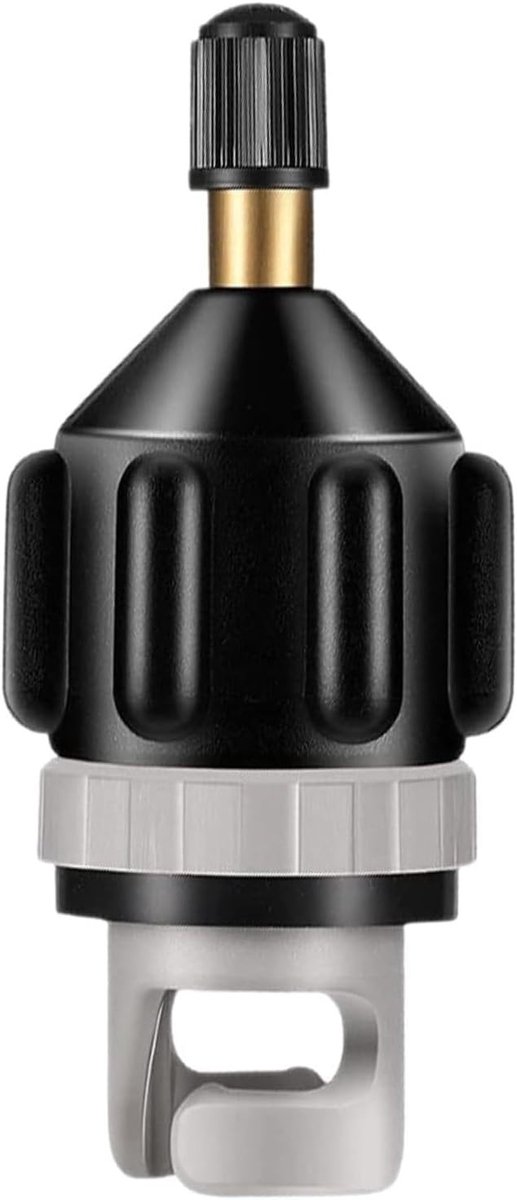 Multifunctionele Luchtklep Converter voor Paddleboard, Kayak en Opblaasbare Boot - Zwart, 6.4x3.8 cm, Duurzaam Plastic