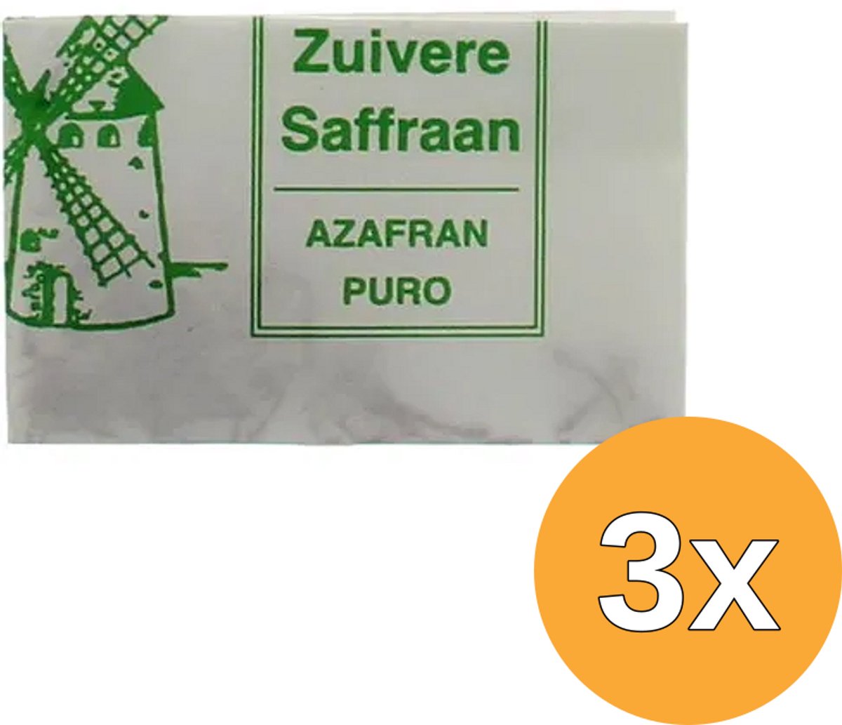 3x Jacob Hooy Saffraan Envelop (0,08 gr)