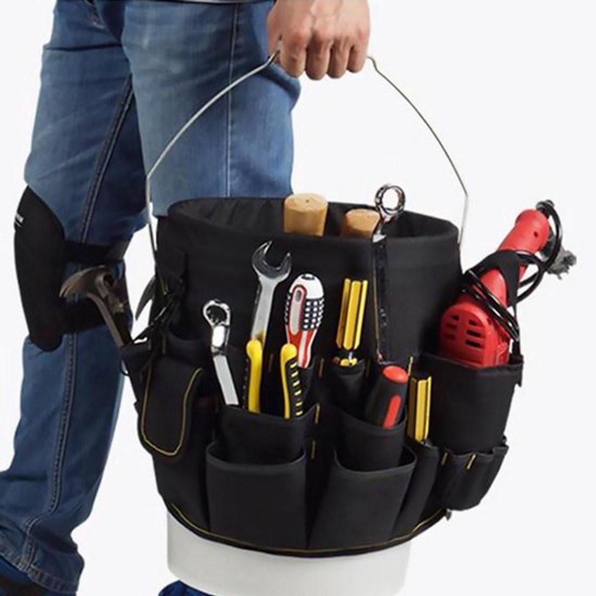 Multifunctionele Tuin Gereedschap Organizer met Scheidingsvakken en Stevige Opbergtas voor Tuinaccessoires