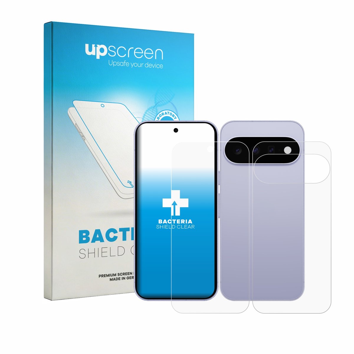 upscreen - Screenprotector voor Google Pixel 11 (Voor+Achter) - Folie Beschermfolie transparant antibacterieel