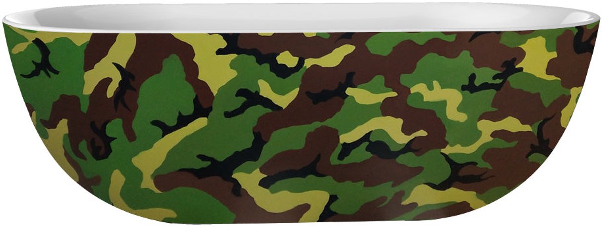 Vrijstaand ligbad Sanitado Rainbow Camouflage 180x86cm legergroen
