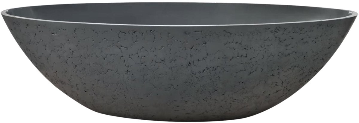 Vrijstaand ligbad Sanitado Elements Just New solid surface 180x85cm craquele grijs