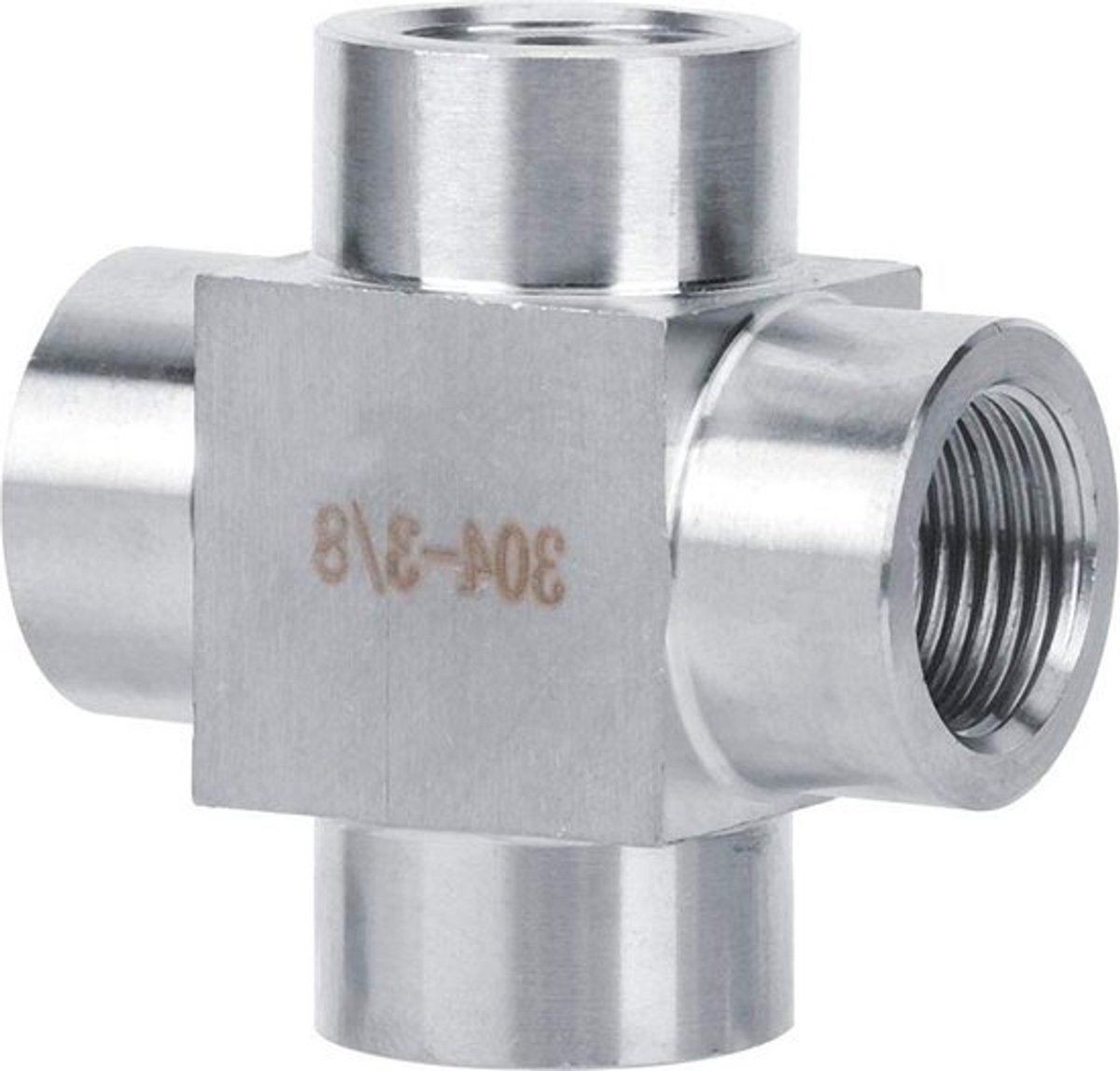 Roestvrij Staal 304 Hogedruk Binnendraad 4-weg 3/8 Interne Binnendraad Kruisconversieconnector Slowcookers Vierweg Hogedruk .