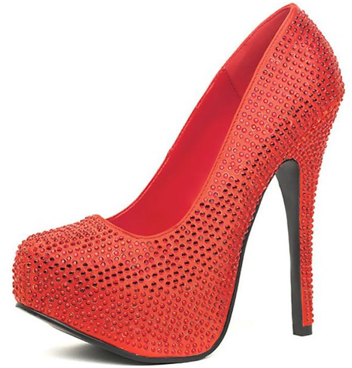 Strass Stiletto's rood