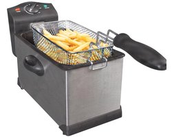 SP® Frituurpan - Friteuse - Regelbare Thermostaat - Zilver - 46cm x 27cm x 25cm