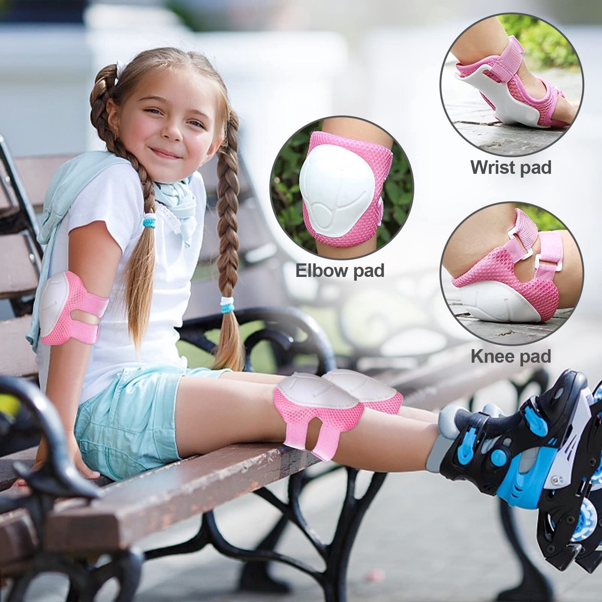 Solidchoice - 6-delige Beschermingsset voor Inline Skates en Skateboarden